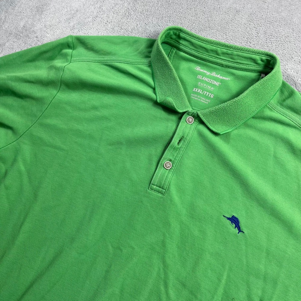Tommy Bahama IslandZone Supima Cotton Polo Shirt Green Mens XXXL TTTG